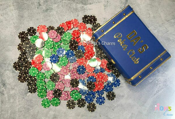 Custom Casino Poker Chips - Pack of 100 - Assorted Color Custom Trunk