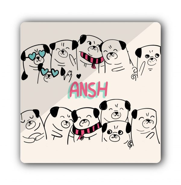 Coaster - Set of 2 - Pug