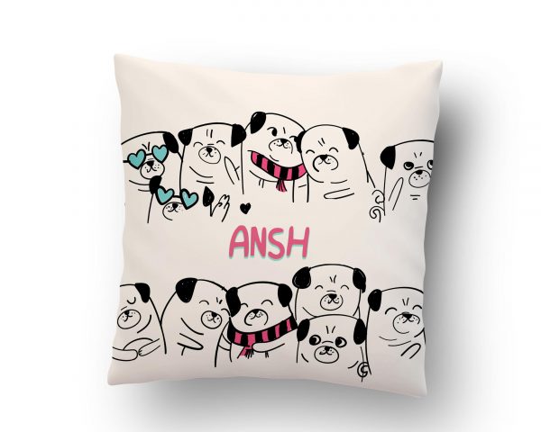 Cushion - Pug - Personalized Return Gifts - Min 10