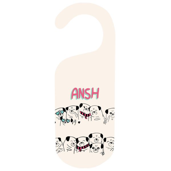 Door Hanger - Pug - Personalized Return Gifts - Min 10
