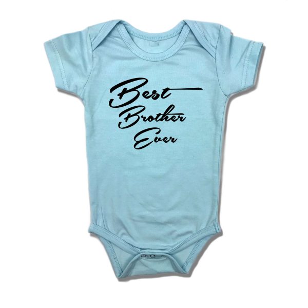Best Brother Ever Romper - Light Blue