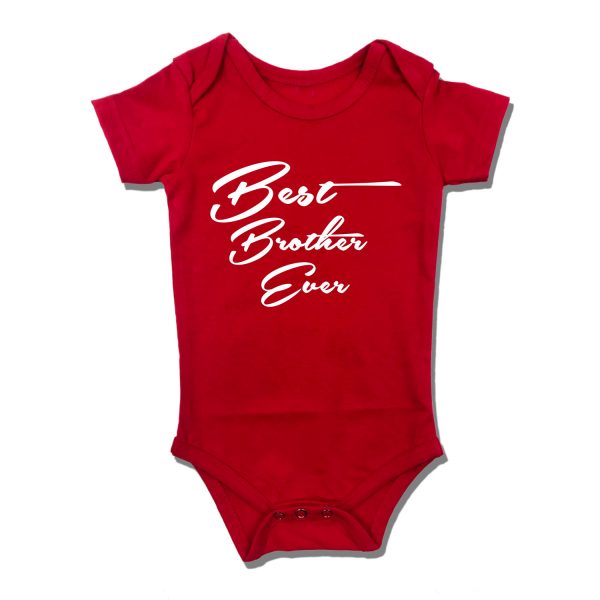 Best Brother Ever Romper - Red