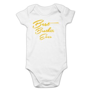 Best Brother Ever Romper - White