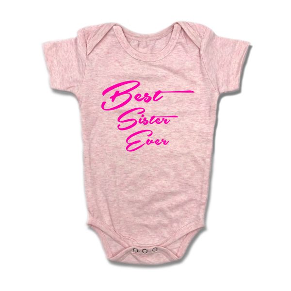 Best Sister Ever Romper - Pink