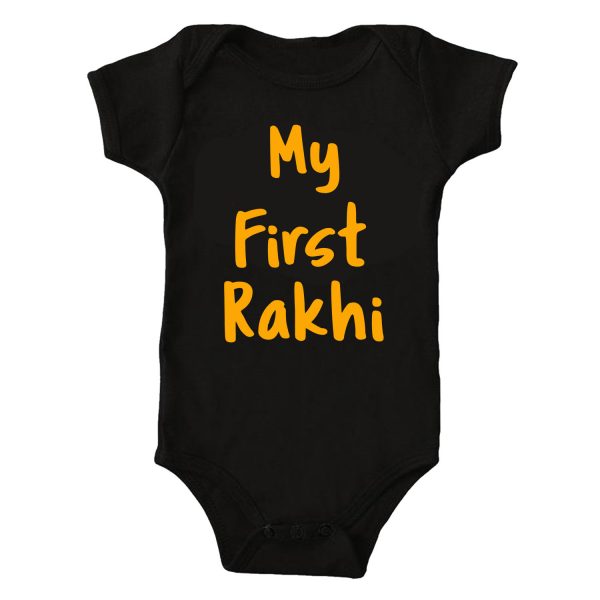 My First Rakhi Romper - Black