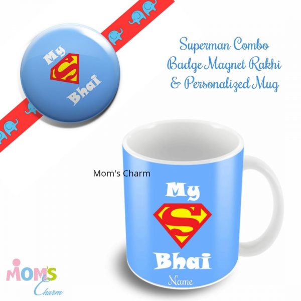 Personalized Mug Rakhi Theme Combo - Superman