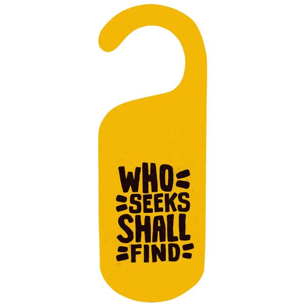 Door Hanger - Who Seeks Shall Find - Personalized Return Gifts - Min 10