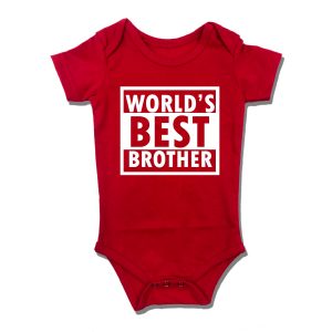 World's Best Brother Romper - Red