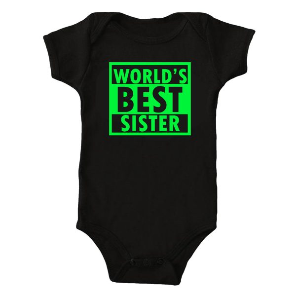 World's Best Sister Romper - Black