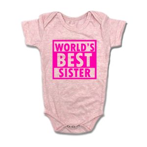World's Best Sister Romper - Pink