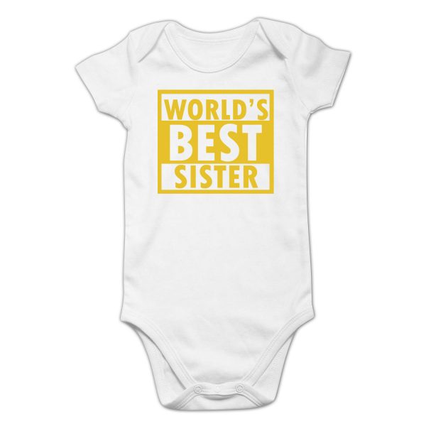 World's Best Sister Romper - White