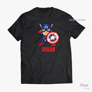 Captain America Tshirt - Black Color