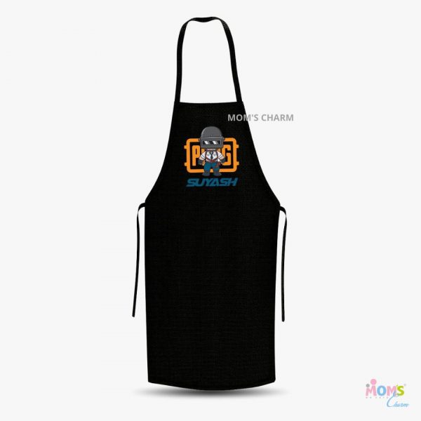 PUBG Apron - Black Color - Custom Name / Design