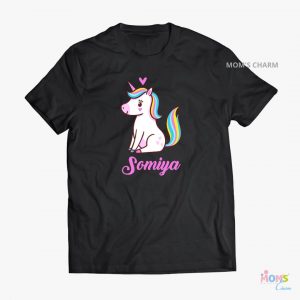 Unicorn Tshirt - Black Color