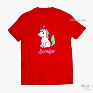 Unicorn Tshirt - Red Color
