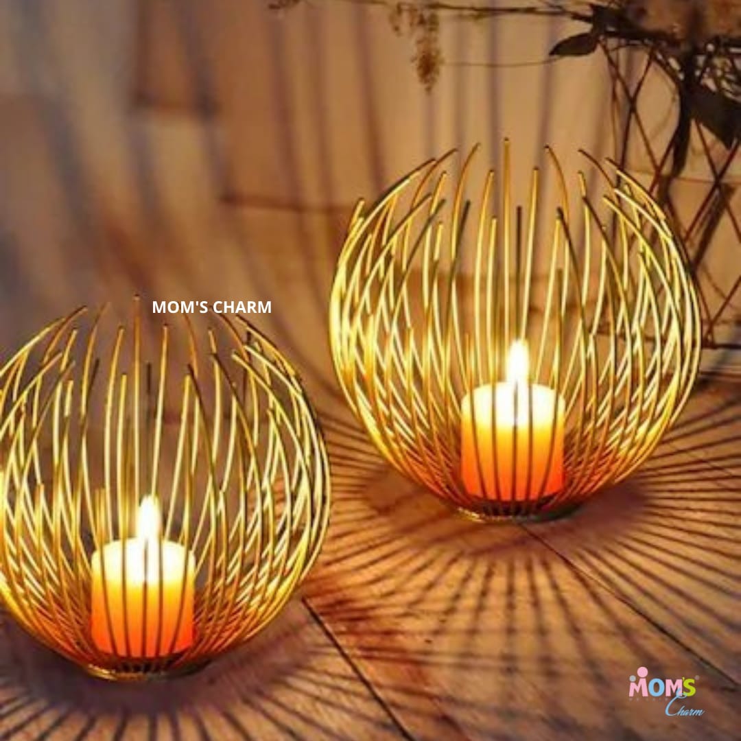 Handcrafted Golden Metal Wire Frame - Single unit