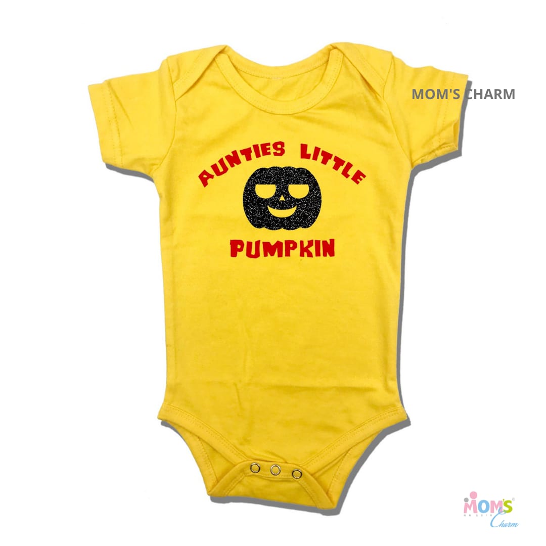 Personalized Halloween Romper - Aunties Little Pumpkin - Image 2