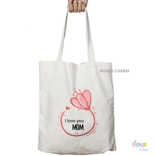 I Luv You Mom - Tote Bag - Personalize with Name