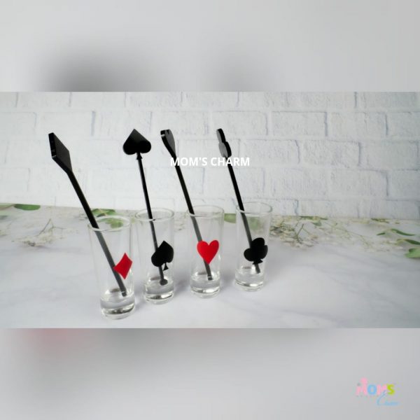 Tequila Glasses + Stirrer Set