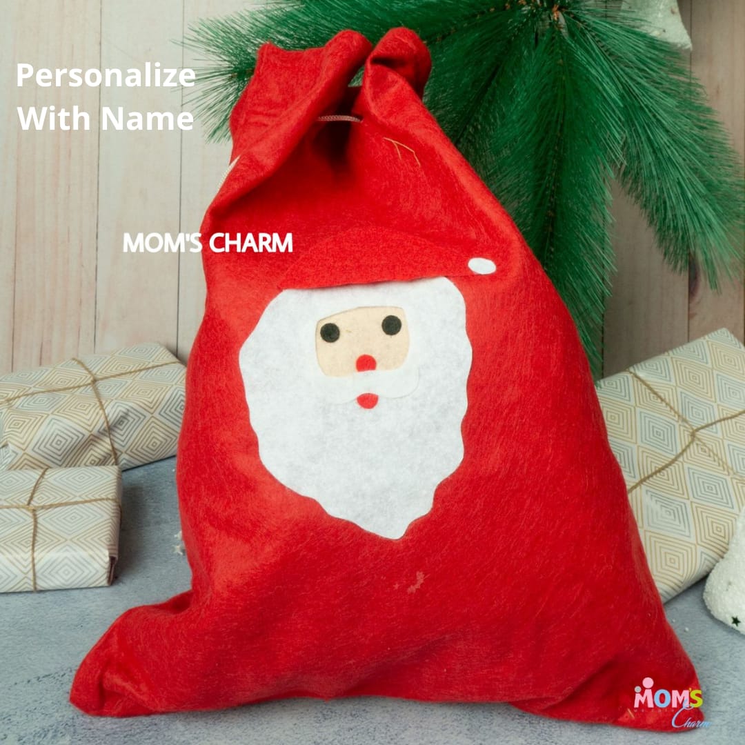 Xmas Personalized Bag - Santa Face Red