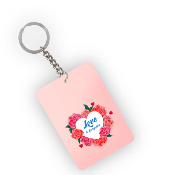 Love is Everywhere - Keychain - Personalize with Name