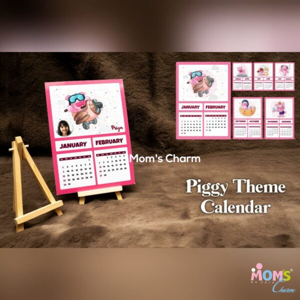 Piggy Theme Calendar - Personalize with Name / Picture