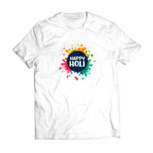 Custom Name Holi T-shirt || Personalize With Name / Logo || Design: Happy Holi Circular Design