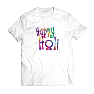 Custom Name Holi T-shirt || Personalize With Name / Logo || Design: Happy Holi Colored