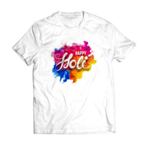 Custom Name Holi T-shirt || Personalize With Name / Logo || Design: Happy Holi Colorful