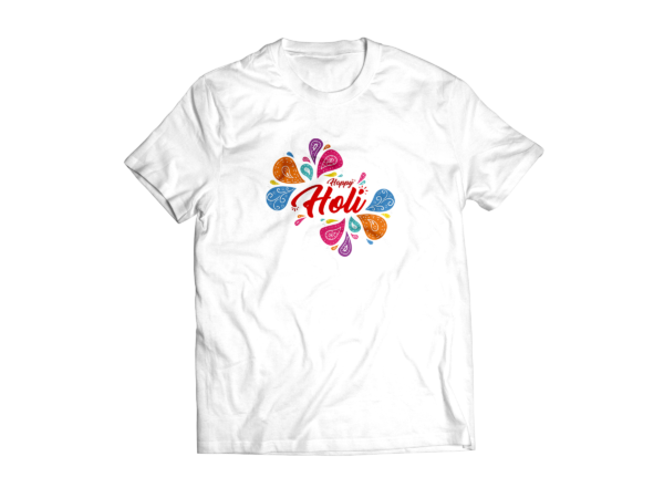 Custom Name Holi T-shirt || Personalize With Name / Logo || Design: Happy Holi Drops Design