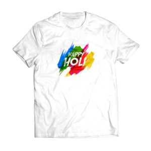 Custom Name Holi T-shirt || Personalize With Name / Logo || Design: Happy Holi Multi Background