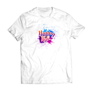Custom Name Holi T-shirt || Personalize With Name / Logo || Design: Happy Holi Splatter Design