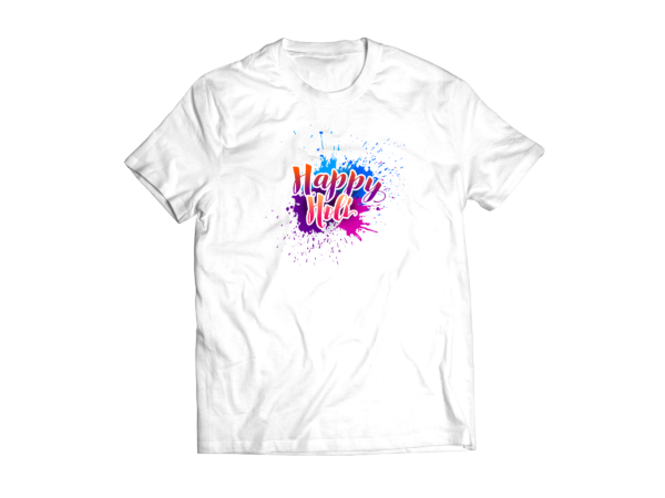 Custom Name Holi T-shirt || Personalize With Name / Logo || Design: Happy Holi Splatter Design