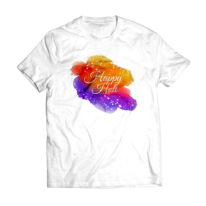 Custom Name Holi T-shirt || Personalize With Name / Logo || Design: Happy Holi Splatter