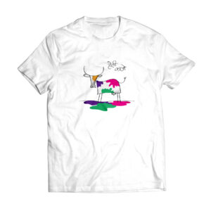 Custom Name Holi T-shirt || Personalize With Name / Logo || Design: Holi Cow
