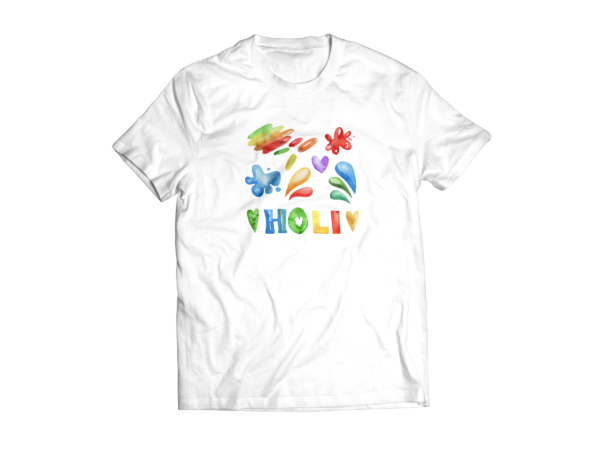 Custom Name Holi T-shirt || Personalize With Name / Logo || Design: Holi Droplet Design
