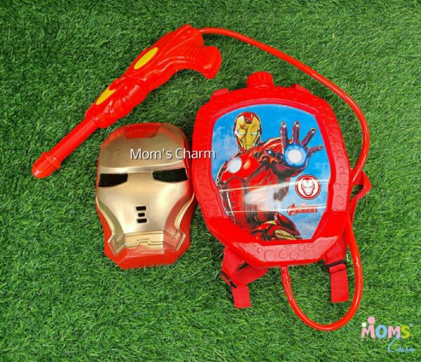 Customized Ironman Pichkari - Holi Water Carrier - Detachable Mask
