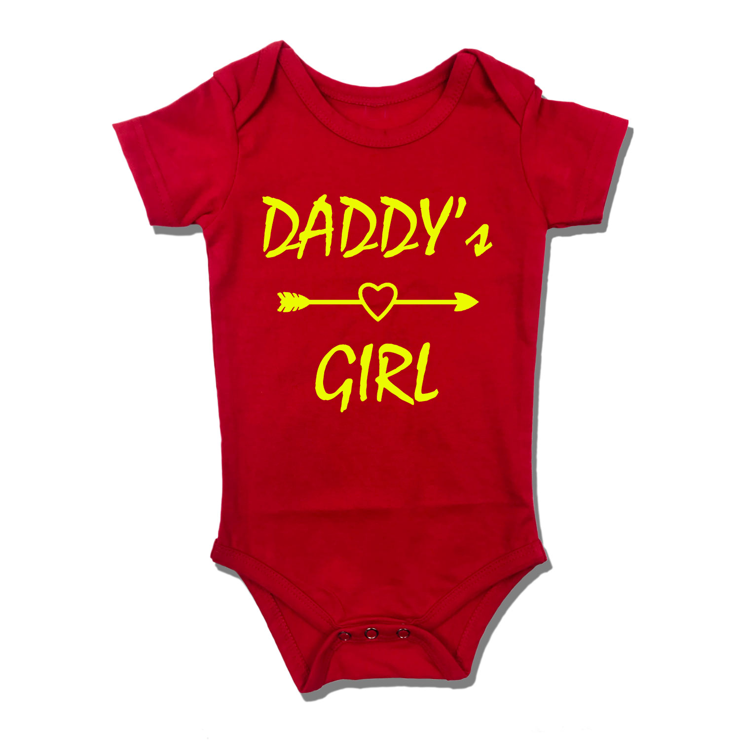 Daddy's Girl - Cotton Baby Romper - Personalize with Name - Red