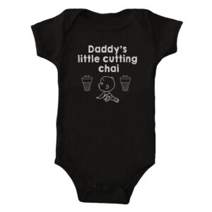 Daddy's Little Cutting Chai - Cotton Baby Romper - Personalize with Name