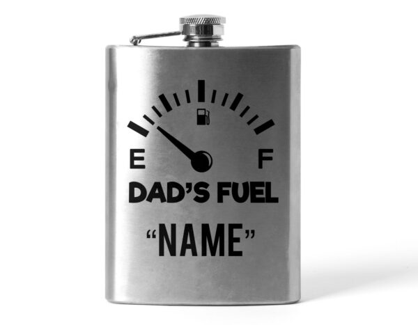 Dad's Fuel Hip Flask - Father's Day - Personalize with Name