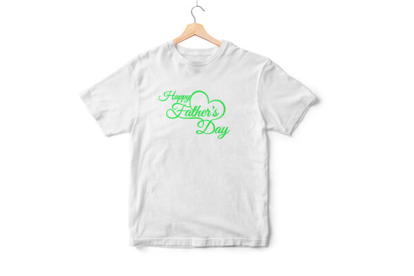 Happy Father's Day - Cotton T-shirt - White - Personalize with Name