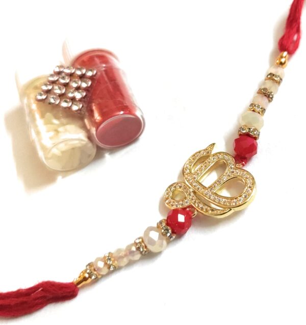 Ik Onkar Designer Rakhi - American Diamond