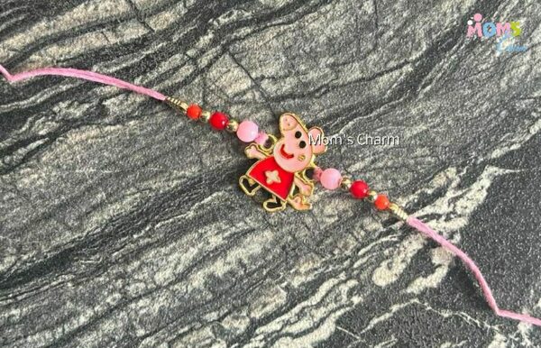 Peppa Pig Metal Designer Rakhi + Roli Chawal - Image 2