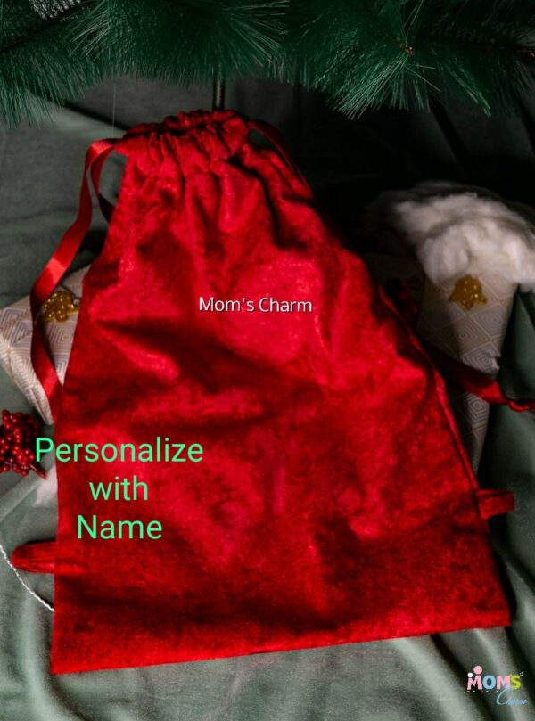 Custom Premium Velvet Bag - Red - Image 2
