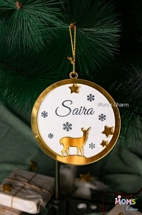 Personalized Dual Layer Deer Ornament