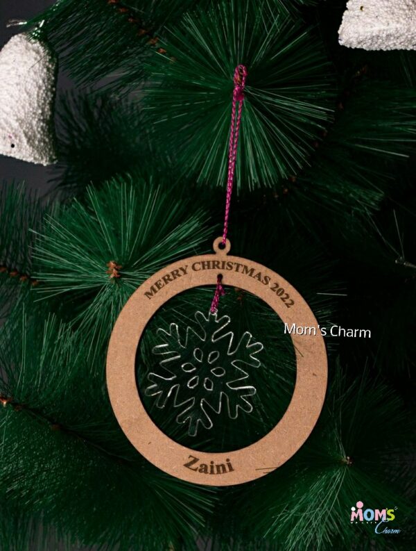 Personalized Dual Layer Snowflake Ornament - Clear Acrylic