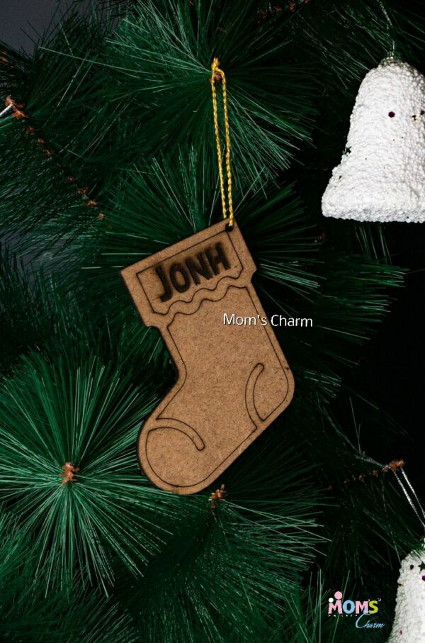 Personalized Stocking MDF Ornament
