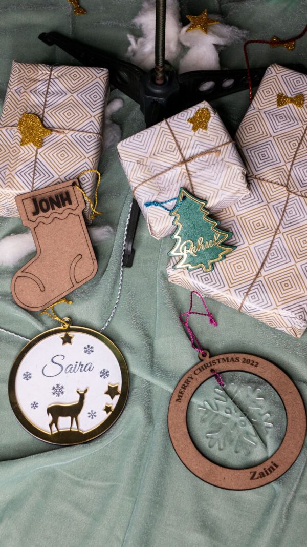 Personalized Xmas Ornaments - Set of 4