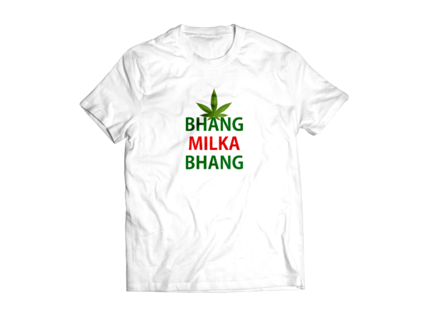 Custom Name Holi T-shirt || Personalize With Name / Logo || Design: Bhang Milka Bhang