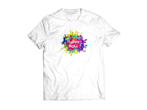 Custom Name Holi T-shirt || Personalize With Name / Logo || Design: Happy Holi Splish Splash